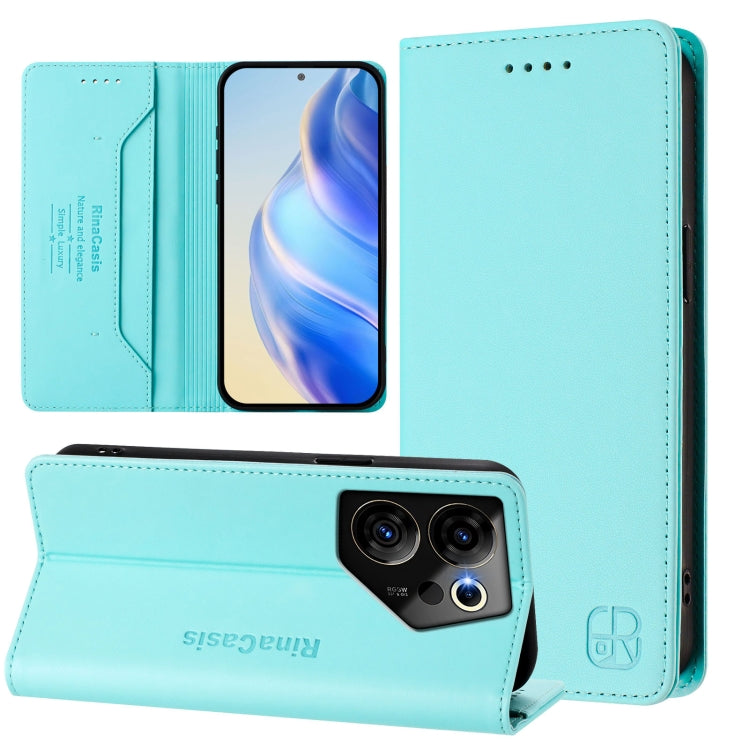 RC01 Dual-Folded Magnetic Suction RFID Leather Phone Case, For Tecno Pova 5, For Tecno Camon 20 Premier 5G, For Tecno Camon 20 Pro 5G, For Tecno Camon 20 4G / 20 Pro 4G, For Tecno Pop 7/ 7 Pro / Spark GO 2023, For Tecno Spark 10 5G                     ...