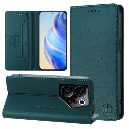 RC01 Dual-Folded Magnetic Suction RFID Leather Phone Case, For Tecno Pova 5, For Tecno Camon 20 Premier 5G, For Tecno Camon 20 Pro 5G, For Tecno Camon 20 4G / 20 Pro 4G, For Tecno Pop 7/ 7 Pro / Spark GO 2023, For Tecno Spark 10 5G                     ...