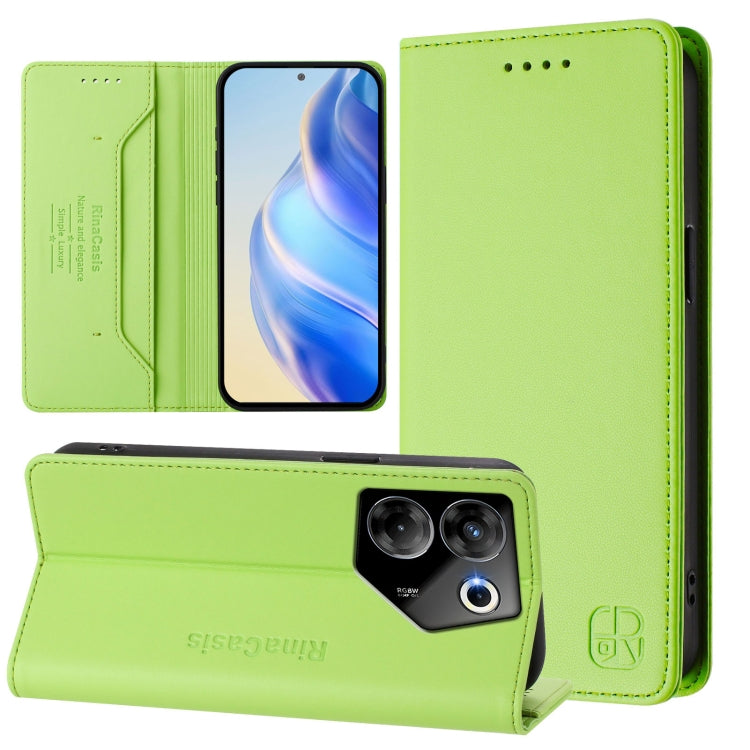 RC01 Dual-Folded Magnetic Suction RFID Leather Phone Case, For Tecno Pova 5, For Tecno Camon 20 Premier 5G, For Tecno Camon 20 Pro 5G, For Tecno Camon 20 4G / 20 Pro 4G, For Tecno Pop 7/ 7 Pro / Spark GO 2023, For Tecno Spark 10 5G                     ...