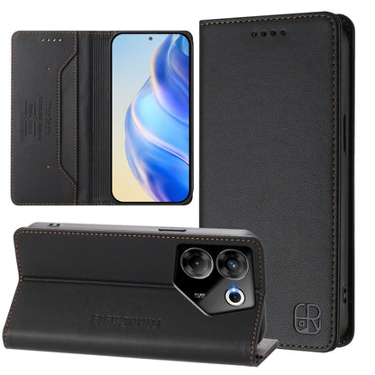 RC01 Dual-Folded Magnetic Suction RFID Leather Phone Case, For Tecno Pova 5, For Tecno Camon 20 Premier 5G, For Tecno Camon 20 Pro 5G, For Tecno Camon 20 4G / 20 Pro 4G, For Tecno Pop 7/ 7 Pro / Spark GO 2023, For Tecno Spark 10 5G                     ...
