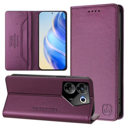 RC01 Dual-Folded Magnetic Suction RFID Leather Phone Case, For Tecno Pova 5, For Tecno Camon 20 Premier 5G, For Tecno Camon 20 Pro 5G, For Tecno Camon 20 4G / 20 Pro 4G, For Tecno Pop 7/ 7 Pro / Spark GO 2023, For Tecno Spark 10 5G                     ...