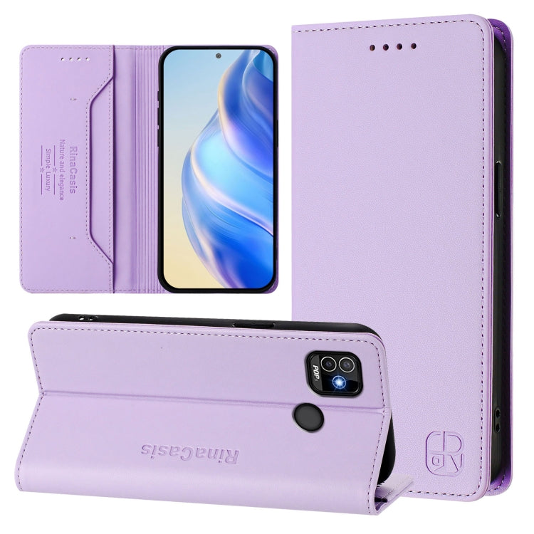 RC01 Dual-Folded Magnetic Suction RFID Leather Phone Case, For Tecno Pova Neo 2, For Tecno Spark GO 2022 / 8C / 9, For Tecno Spark 9T / 9 Pro, For Tecno Pova 3, For Tecno Pop 5, For Tecno Spark 7P, For Tecno Spark 7 / 7T, For Tecno Camon 15 / 15 Air