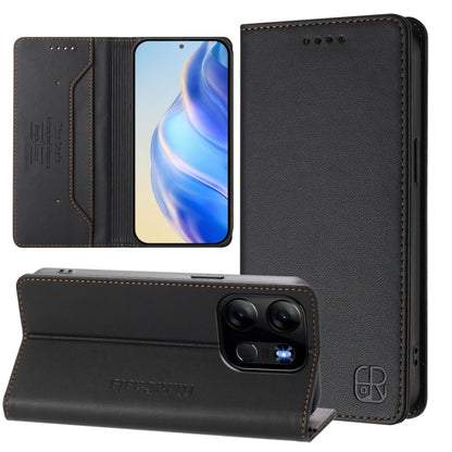 RC01 Dual-Folded Magnetic Suction RFID Leather Phone Case, For Tecno Pova 5, For Tecno Camon 20 Premier 5G, For Tecno Camon 20 Pro 5G, For Tecno Camon 20 4G / 20 Pro 4G, For Tecno Pop 7/ 7 Pro / Spark GO 2023, For Tecno Spark 10 5G                     ...