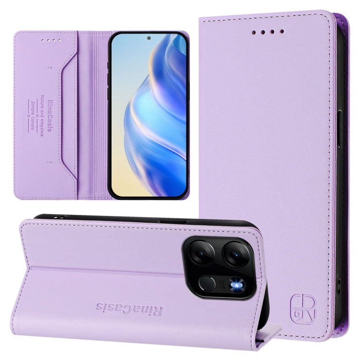 RC01 Dual-Folded Magnetic Suction RFID Leather Phone Case, For Tecno Pova 5, For Tecno Camon 20 Premier 5G, For Tecno Camon 20 Pro 5G, For Tecno Camon 20 4G / 20 Pro 4G, For Tecno Pop 7/ 7 Pro / Spark GO 2023, For Tecno Spark 10 5G                     ...