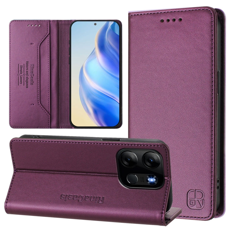 RC01 Dual-Folded Magnetic Suction RFID Leather Phone Case, For Tecno Pova 5, For Tecno Camon 20 Premier 5G, For Tecno Camon 20 Pro 5G, For Tecno Camon 20 4G / 20 Pro 4G, For Tecno Pop 7/ 7 Pro / Spark GO 2023, For Tecno Spark 10 5G                     ...