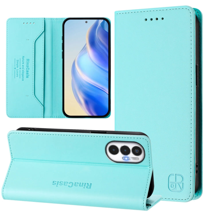 RC01 Dual-Folded Magnetic Suction RFID Leather Phone Case, For Tecno Pova Neo 2, For Tecno Spark GO 2022 / 8C / 9, For Tecno Spark 9T / 9 Pro, For Tecno Pova 3, For Tecno Pop 5, For Tecno Spark 7P, For Tecno Spark 7 / 7T, For Tecno Camon 15 / 15 Air