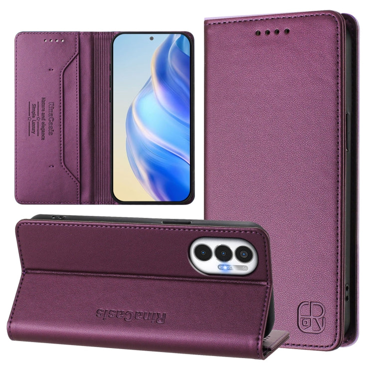 RC01 Dual-Folded Magnetic Suction RFID Leather Phone Case, For Tecno Pova Neo 2, For Tecno Spark GO 2022 / 8C / 9, For Tecno Spark 9T / 9 Pro, For Tecno Pova 3, For Tecno Pop 5, For Tecno Spark 7P, For Tecno Spark 7 / 7T, For Tecno Camon 15 / 15 Air