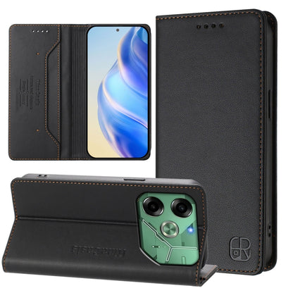RC01 Dual-Folded Magnetic Suction RFID Leather Phone Case, For Tecno Pop 6C / itel A18, For Tecno Spark 10 Pro Magic, For Tecno Camon 30 Premier 5G, For Tecno Pova 6 Neo, For Tecno Pova 6 4G, For Tecno Pova 6 5G / 6 Pro 5G, For Tecno Camon 30 Pro 5G   ...
