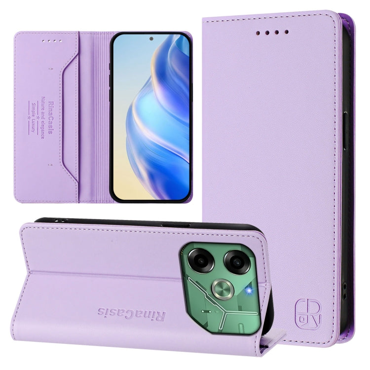 RC01 Dual-Folded Magnetic Suction RFID Leather Phone Case, For Tecno Pop 6C / itel A18, For Tecno Spark 10 Pro Magic, For Tecno Camon 30 Premier 5G, For Tecno Pova 6 Neo, For Tecno Pova 6 4G, For Tecno Pova 6 5G / 6 Pro 5G, For Tecno Camon 30 Pro 5G   ...