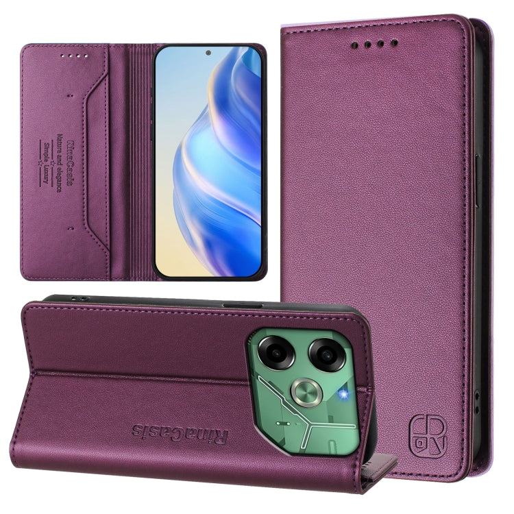 RC01 Dual-Folded Magnetic Suction RFID Leather Phone Case, For Tecno Pop 6C / itel A18, For Tecno Spark 10 Pro Magic, For Tecno Camon 30 Premier 5G, For Tecno Pova 6 Neo, For Tecno Pova 6 4G, For Tecno Pova 6 5G / 6 Pro 5G, For Tecno Camon 30 Pro 5G   ...