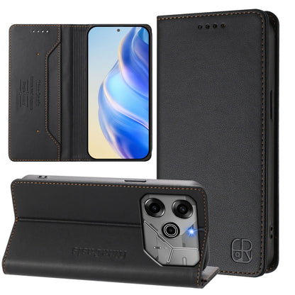 RC01 Dual-Folded Magnetic Suction RFID Leather Phone Case, For Tecno Pop 6C / itel A18, For Tecno Spark 10 Pro Magic, For Tecno Camon 30 Premier 5G, For Tecno Pova 6 Neo, For Tecno Pova 6 4G, For Tecno Pova 6 5G / 6 Pro 5G, For Tecno Camon 30 Pro 5G   ...