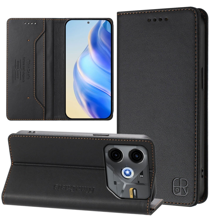 RC01 Dual-Folded Magnetic Suction RFID Leather Phone Case, For Tecno Pop 6C / itel A18, For Tecno Spark 10 Pro Magic, For Tecno Camon 30 Premier 5G, For Tecno Pova 6 Neo, For Tecno Pova 6 4G, For Tecno Pova 6 5G / 6 Pro 5G, For Tecno Camon 30 Pro 5G   ...