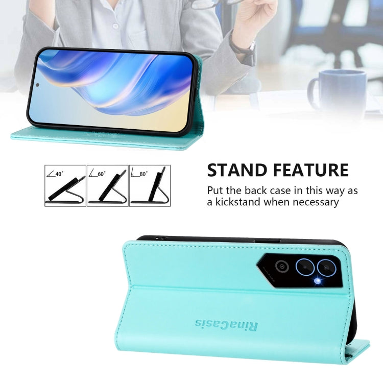 RC01 Dual-Folded Magnetic Suction RFID Leather Phone Case, For Tecno Pova Neo 2, For Tecno Spark GO 2022 / 8C / 9, For Tecno Spark 9T / 9 Pro, For Tecno Pova 3, For Tecno Pop 5, For Tecno Spark 7P, For Tecno Spark 7 / 7T, For Tecno Camon 15 / 15 Air