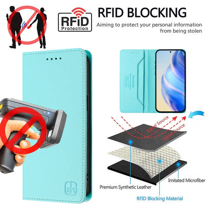 RC01 Dual-Folded Magnetic Suction RFID Leather Phone Case, For Tecno Pova Neo 2, For Tecno Spark GO 2022 / 8C / 9, For Tecno Spark 9T / 9 Pro, For Tecno Pova 3, For Tecno Pop 5, For Tecno Spark 7P, For Tecno Spark 7 / 7T, For Tecno Camon 15 / 15 Air