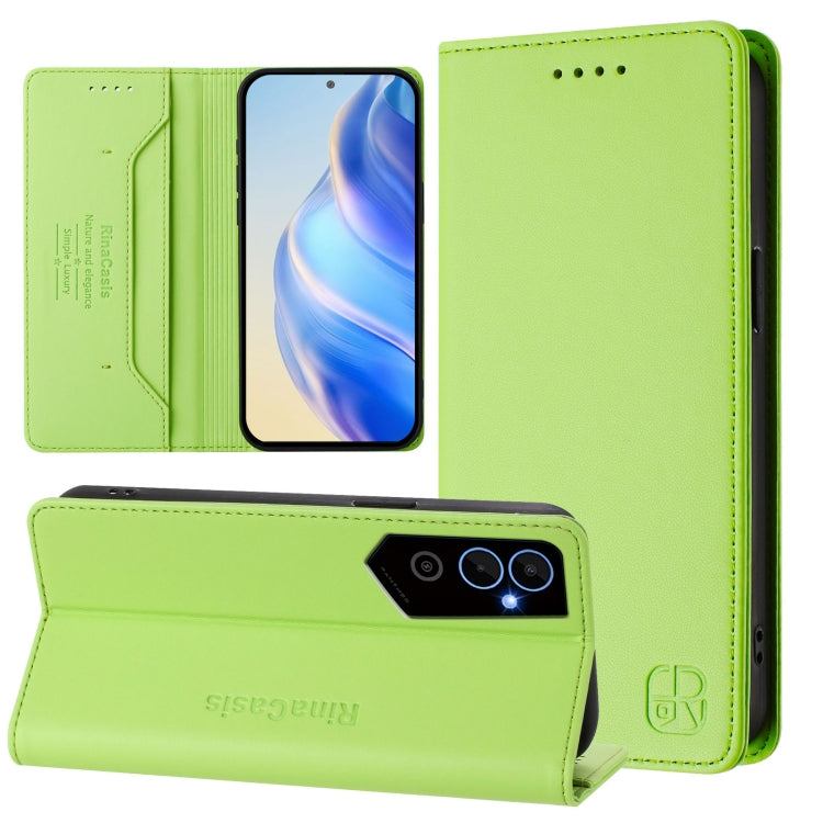 RC01 Dual-Folded Magnetic Suction RFID Leather Phone Case, For Tecno Pova Neo 2, For Tecno Spark GO 2022 / 8C / 9, For Tecno Spark 9T / 9 Pro, For Tecno Pova 3, For Tecno Pop 5, For Tecno Spark 7P, For Tecno Spark 7 / 7T, For Tecno Camon 15 / 15 Air