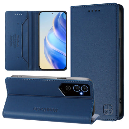 RC01 Dual-Folded Magnetic Suction RFID Leather Phone Case, For Tecno Pova Neo 2, For Tecno Spark GO 2022 / 8C / 9, For Tecno Spark 9T / 9 Pro, For Tecno Pova 3, For Tecno Pop 5, For Tecno Spark 7P, For Tecno Spark 7 / 7T, For Tecno Camon 15 / 15 Air
