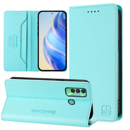 RC01 Dual-Folded Magnetic Suction RFID Leather Phone Case, For Tecno Pova Neo 2, For Tecno Spark GO 2022 / 8C / 9, For Tecno Spark 9T / 9 Pro, For Tecno Pova 3, For Tecno Pop 5, For Tecno Spark 7P, For Tecno Spark 7 / 7T, For Tecno Camon 15 / 15 Air