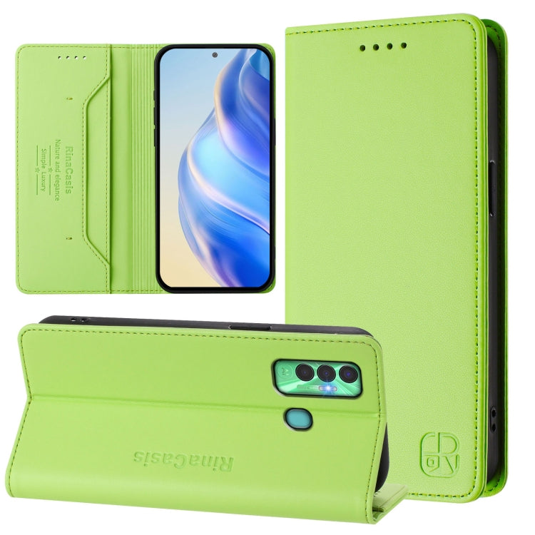 RC01 Dual-Folded Magnetic Suction RFID Leather Phone Case, For Tecno Pova Neo 2, For Tecno Spark GO 2022 / 8C / 9, For Tecno Spark 9T / 9 Pro, For Tecno Pova 3, For Tecno Pop 5, For Tecno Spark 7P, For Tecno Spark 7 / 7T, For Tecno Camon 15 / 15 Air