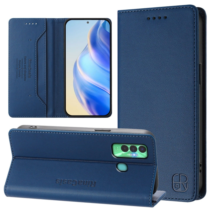 RC01 Dual-Folded Magnetic Suction RFID Leather Phone Case, For Tecno Pova Neo 2, For Tecno Spark GO 2022 / 8C / 9, For Tecno Spark 9T / 9 Pro, For Tecno Pova 3, For Tecno Pop 5, For Tecno Spark 7P, For Tecno Spark 7 / 7T, For Tecno Camon 15 / 15 Air