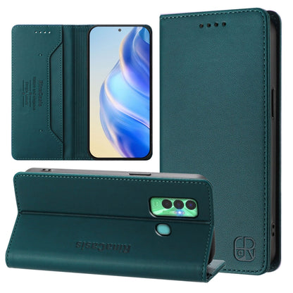 RC01 Dual-Folded Magnetic Suction RFID Leather Phone Case, For Tecno Pova Neo 2, For Tecno Spark GO 2022 / 8C / 9, For Tecno Spark 9T / 9 Pro, For Tecno Pova 3, For Tecno Pop 5, For Tecno Spark 7P, For Tecno Spark 7 / 7T, For Tecno Camon 15 / 15 Air