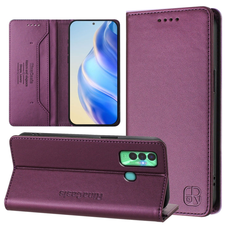 RC01 Dual-Folded Magnetic Suction RFID Leather Phone Case, For Tecno Pova Neo 2, For Tecno Spark GO 2022 / 8C / 9, For Tecno Spark 9T / 9 Pro, For Tecno Pova 3, For Tecno Pop 5, For Tecno Spark 7P, For Tecno Spark 7 / 7T, For Tecno Camon 15 / 15 Air