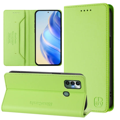 RC01 Dual-Folded Magnetic Suction RFID Leather Phone Case, For Tecno Pova Neo 2, For Tecno Spark GO 2022 / 8C / 9, For Tecno Spark 9T / 9 Pro, For Tecno Pova 3, For Tecno Pop 5, For Tecno Spark 7P, For Tecno Spark 7 / 7T, For Tecno Camon 15 / 15 Air