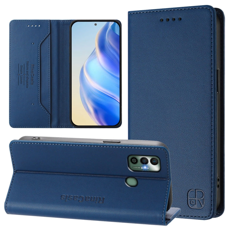 RC01 Dual-Folded Magnetic Suction RFID Leather Phone Case, For Tecno Pova Neo 2, For Tecno Spark GO 2022 / 8C / 9, For Tecno Spark 9T / 9 Pro, For Tecno Pova 3, For Tecno Pop 5, For Tecno Spark 7P, For Tecno Spark 7 / 7T, For Tecno Camon 15 / 15 Air