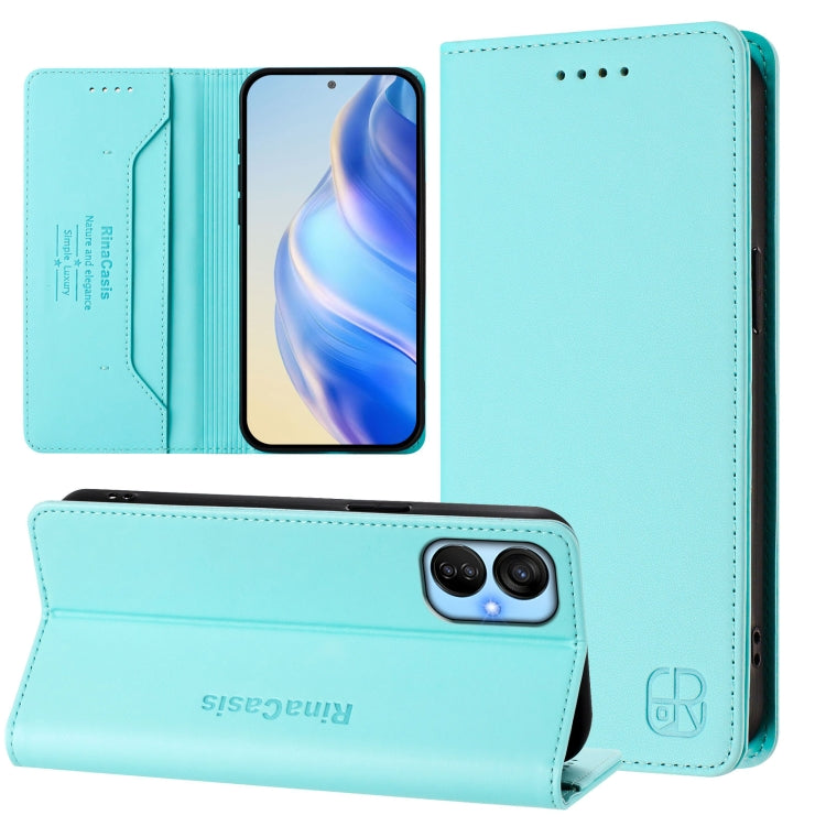 RC01 Dual-Folded Magnetic Suction RFID Leather Phone Case, For Tecno Pova Neo 2, For Tecno Spark GO 2022 / 8C / 9, For Tecno Spark 9T / 9 Pro, For Tecno Pova 3, For Tecno Pop 5, For Tecno Spark 7P, For Tecno Spark 7 / 7T, For Tecno Camon 15 / 15 Air