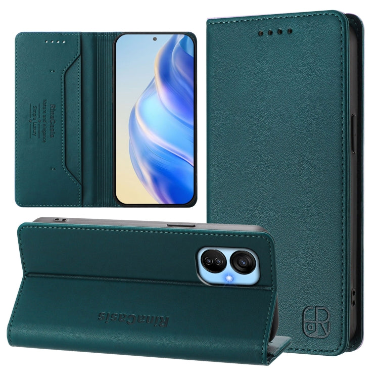 RC01 Dual-Folded Magnetic Suction RFID Leather Phone Case, For Tecno Pova Neo 2, For Tecno Spark GO 2022 / 8C / 9, For Tecno Spark 9T / 9 Pro, For Tecno Pova 3, For Tecno Pop 5, For Tecno Spark 7P, For Tecno Spark 7 / 7T, For Tecno Camon 15 / 15 Air