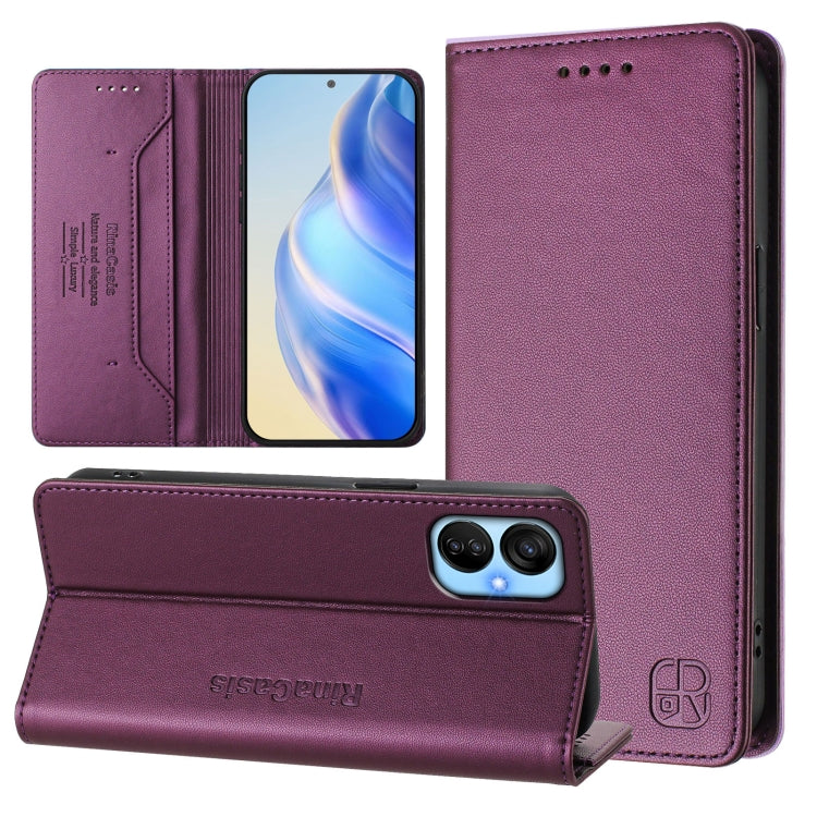 RC01 Dual-Folded Magnetic Suction RFID Leather Phone Case, For Tecno Pova Neo 2, For Tecno Spark GO 2022 / 8C / 9, For Tecno Spark 9T / 9 Pro, For Tecno Pova 3, For Tecno Pop 5, For Tecno Spark 7P, For Tecno Spark 7 / 7T, For Tecno Camon 15 / 15 Air