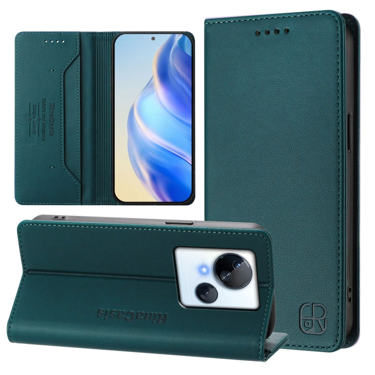 RC01 Dual-Folded Magnetic Suction RFID Leather Phone Case, For Tecno Pova 5, For Tecno Camon 20 Premier 5G, For Tecno Camon 20 Pro 5G, For Tecno Camon 20 4G / 20 Pro 4G, For Tecno Pop 7/ 7 Pro / Spark GO 2023, For Tecno Spark 10 5G                     ...