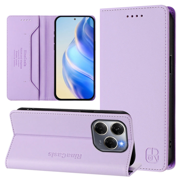 RC01 Dual-Folded Magnetic Suction RFID Leather Phone Case, For Tecno Pova 5, For Tecno Camon 20 Premier 5G, For Tecno Camon 20 Pro 5G, For Tecno Camon 20 4G / 20 Pro 4G, For Tecno Pop 7/ 7 Pro / Spark GO 2023, For Tecno Spark 10 5G                     ...