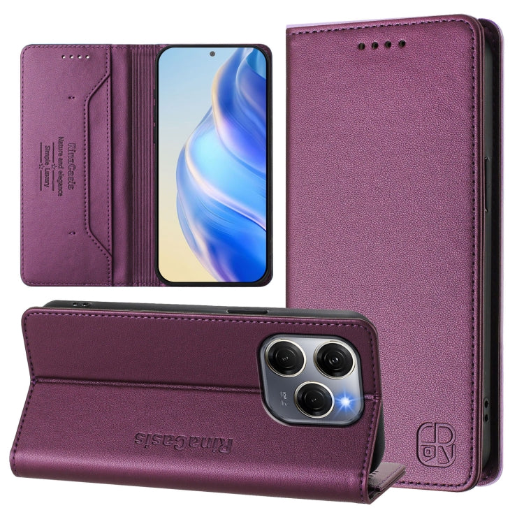 RC01 Dual-Folded Magnetic Suction RFID Leather Phone Case, For Tecno Pova 5, For Tecno Camon 20 Premier 5G, For Tecno Camon 20 Pro 5G, For Tecno Camon 20 4G / 20 Pro 4G, For Tecno Pop 7/ 7 Pro / Spark GO 2023, For Tecno Spark 10 5G                     ...