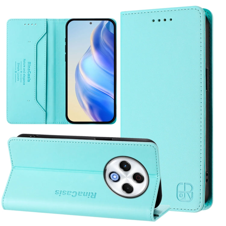 RC01 Dual-Folded Magnetic Suction RFID Leather Phone Case, For Tecno Camon 50 Pro 4G, For Tecno Camon 50 4G, For Tenco Spark Slim 5G, For Tecno Camon 40 Pro 4G, For Tecno Camon 40 4G, For Tecno Spark GO 1 / 2025 / Pop 9, For Tecno Camon 30S / 30S Pro 5...
