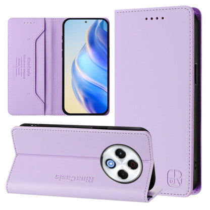RC01 Dual-Folded Magnetic Suction RFID Leather Phone Case, For Tecno Camon 50 Pro 4G, For Tecno Camon 50 4G, For Tenco Spark Slim 5G, For Tecno Camon 40 Pro 4G, For Tecno Camon 40 4G, For Tecno Spark GO 1 / 2025 / Pop 9, For Tecno Camon 30S / 30S Pro 5...