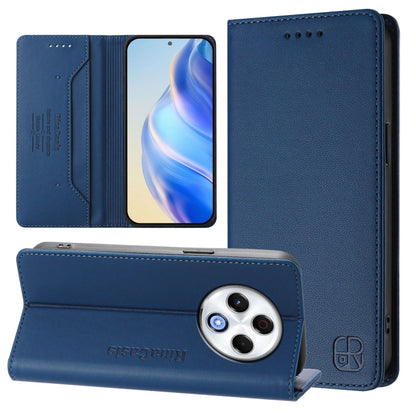 RC01 Dual-Folded Magnetic Suction RFID Leather Phone Case, For Tecno Camon 50 Pro 4G, For Tecno Camon 50 4G, For Tenco Spark Slim 5G, For Tecno Camon 40 Pro 4G, For Tecno Camon 40 4G, For Tecno Spark GO 1 / 2025 / Pop 9, For Tecno Camon 30S / 30S Pro 5...