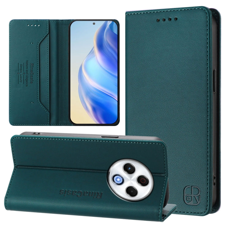 RC01 Dual-Folded Magnetic Suction RFID Leather Phone Case, For Tecno Camon 50 Pro 4G, For Tecno Camon 50 4G, For Tenco Spark Slim 5G, For Tecno Camon 40 Pro 4G, For Tecno Camon 40 4G, For Tecno Spark GO 1 / 2025 / Pop 9, For Tecno Camon 30S / 30S Pro 5...