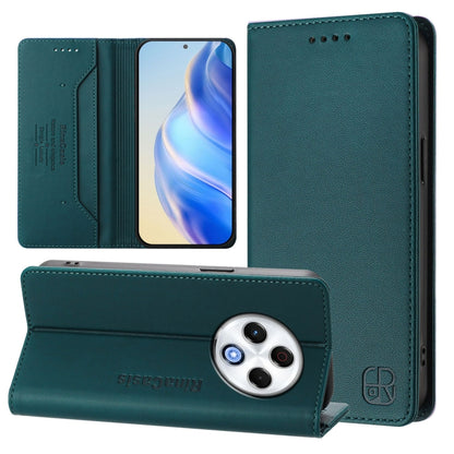 RC01 Dual-Folded Magnetic Suction RFID Leather Phone Case, For Tecno Camon 50 Pro 4G, For Tecno Camon 50 4G, For Tenco Spark Slim 5G, For Tecno Camon 40 Pro 4G, For Tecno Camon 40 4G, For Tecno Spark GO 1 / 2025 / Pop 9, For Tecno Camon 30S / 30S Pro 5...