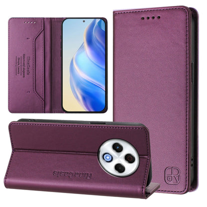 RC01 Dual-Folded Magnetic Suction RFID Leather Phone Case, For Tecno Camon 50 Pro 4G, For Tecno Camon 50 4G, For Tenco Spark Slim 5G, For Tecno Camon 40 Pro 4G, For Tecno Camon 40 4G, For Tecno Spark GO 1 / 2025 / Pop 9, For Tecno Camon 30S / 30S Pro 5...