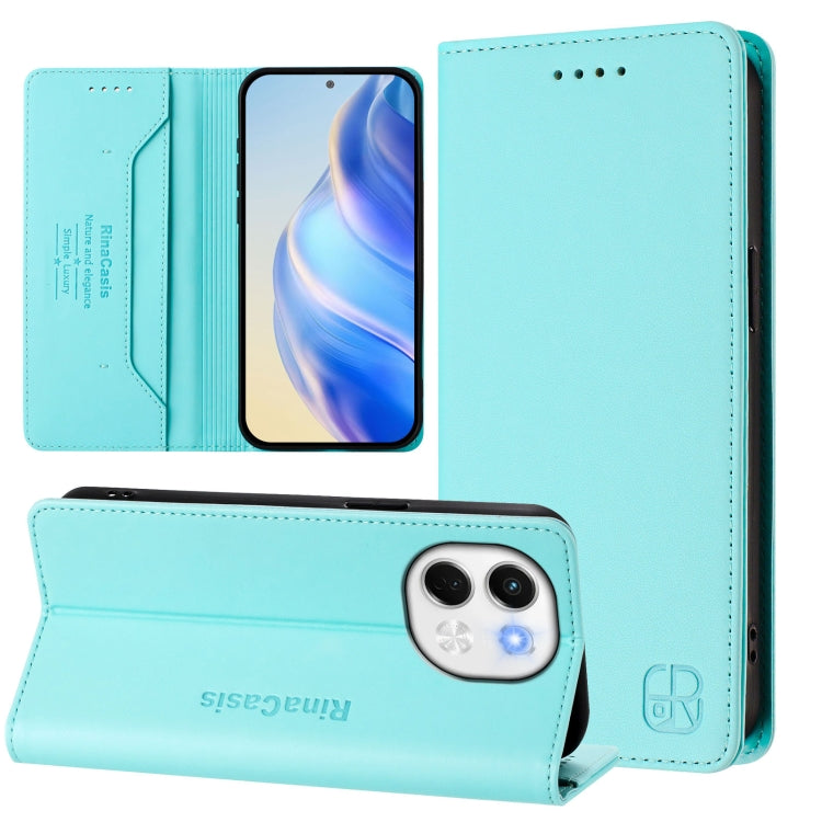 RC01 Dual-Folded Magnetic Suction RFID Leather Phone Case, For Tecno Camon 50 Pro 4G, For Tecno Camon 50 4G, For Tenco Spark Slim 5G, For Tecno Camon 40 Pro 4G, For Tecno Camon 40 4G, For Tecno Spark GO 1 / 2025 / Pop 9, For Tecno Camon 30S / 30S Pro 5...