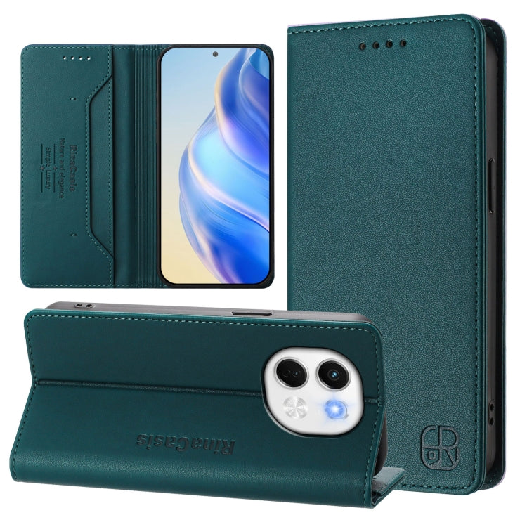 RC01 Dual-Folded Magnetic Suction RFID Leather Phone Case, For Tecno Camon 50 Pro 4G, For Tecno Camon 50 4G, For Tenco Spark Slim 5G, For Tecno Camon 40 Pro 4G, For Tecno Camon 40 4G, For Tecno Spark GO 1 / 2025 / Pop 9, For Tecno Camon 30S / 30S Pro 5...