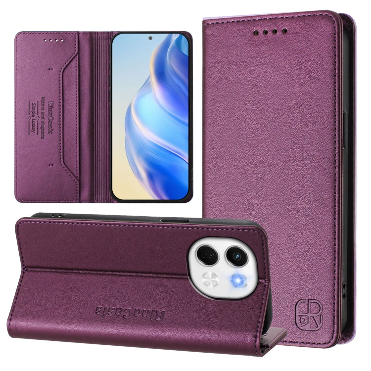 RC01 Dual-Folded Magnetic Suction RFID Leather Phone Case, For Tecno Camon 50 Pro 4G, For Tecno Camon 50 4G, For Tenco Spark Slim 5G, For Tecno Camon 40 Pro 4G, For Tecno Camon 40 4G, For Tecno Spark GO 1 / 2025 / Pop 9, For Tecno Camon 30S / 30S Pro 5...