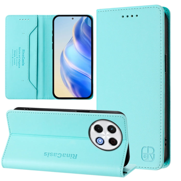 RC01 Dual-Folded Magnetic Suction RFID Leather Phone Case, For Tecno Camon 50 Pro 4G, For Tecno Camon 50 4G, For Tenco Spark Slim 5G, For Tecno Camon 40 Pro 4G, For Tecno Camon 40 4G, For Tecno Spark GO 1 / 2025 / Pop 9, For Tecno Camon 30S / 30S Pro 5...
