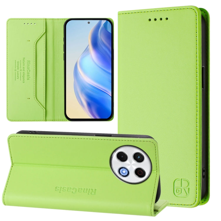 RC01 Dual-Folded Magnetic Suction RFID Leather Phone Case, For Tecno Camon 50 Pro 4G, For Tecno Camon 50 4G, For Tenco Spark Slim 5G, For Tecno Camon 40 Pro 4G, For Tecno Camon 40 4G, For Tecno Spark GO 1 / 2025 / Pop 9, For Tecno Camon 30S / 30S Pro 5...
