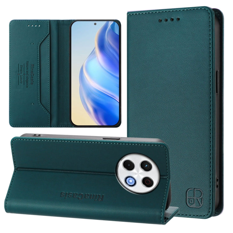 RC01 Dual-Folded Magnetic Suction RFID Leather Phone Case, For Tecno Camon 50 Pro 4G, For Tecno Camon 50 4G, For Tenco Spark Slim 5G, For Tecno Camon 40 Pro 4G, For Tecno Camon 40 4G, For Tecno Spark GO 1 / 2025 / Pop 9, For Tecno Camon 30S / 30S Pro 5...