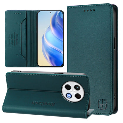 RC01 Dual-Folded Magnetic Suction RFID Leather Phone Case, For Tecno Camon 50 Pro 4G, For Tecno Camon 50 4G, For Tenco Spark Slim 5G, For Tecno Camon 40 Pro 4G, For Tecno Camon 40 4G, For Tecno Spark GO 1 / 2025 / Pop 9, For Tecno Camon 30S / 30S Pro 5...