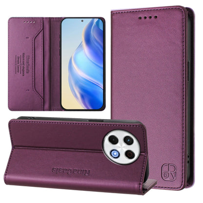RC01 Dual-Folded Magnetic Suction RFID Leather Phone Case, For Tecno Camon 50 Pro 4G, For Tecno Camon 50 4G, For Tenco Spark Slim 5G, For Tecno Camon 40 Pro 4G, For Tecno Camon 40 4G, For Tecno Spark GO 1 / 2025 / Pop 9, For Tecno Camon 30S / 30S Pro 5...