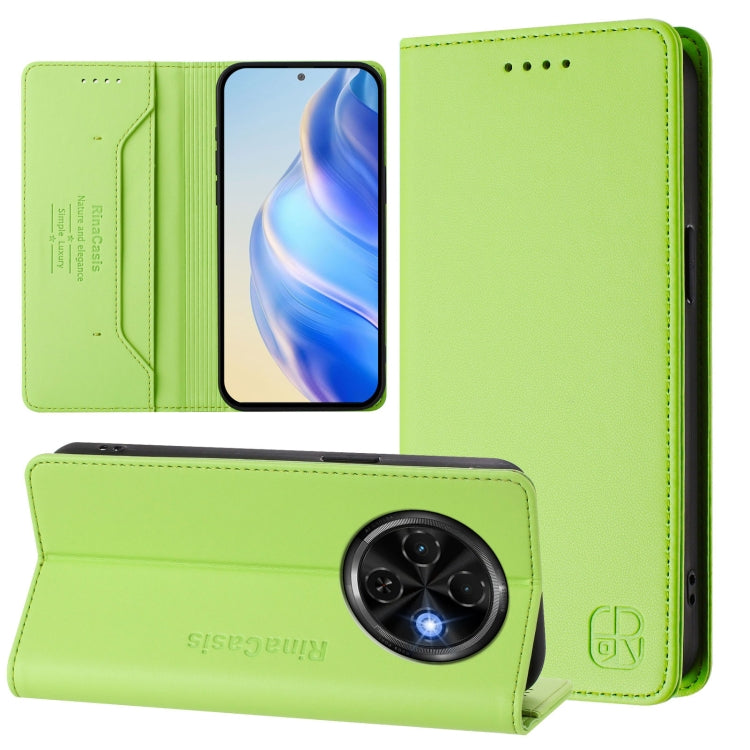 RC01 Dual-Folded Magnetic Suction RFID Leather Phone Case, For Tecno Camon 50 Pro 4G, For Tecno Camon 50 4G, For Tenco Spark Slim 5G, For Tecno Camon 40 Pro 4G, For Tecno Camon 40 4G, For Tecno Spark GO 1 / 2025 / Pop 9, For Tecno Camon 30S / 30S Pro 5...