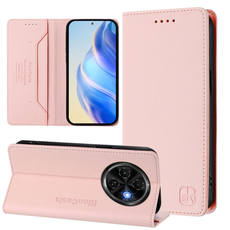 RC01 Dual-Folded Magnetic Suction RFID Leather Phone Case, For Tecno Camon 50 Pro 4G, For Tecno Camon 50 4G, For Tenco Spark Slim 5G, For Tecno Camon 40 Pro 4G, For Tecno Camon 40 4G, For Tecno Spark GO 1 / 2025 / Pop 9, For Tecno Camon 30S / 30S Pro 5...