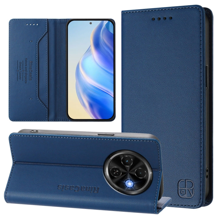 RC01 Dual-Folded Magnetic Suction RFID Leather Phone Case, For Tecno Camon 50 Pro 4G, For Tecno Camon 50 4G, For Tenco Spark Slim 5G, For Tecno Camon 40 Pro 4G, For Tecno Camon 40 4G, For Tecno Spark GO 1 / 2025 / Pop 9, For Tecno Camon 30S / 30S Pro 5...